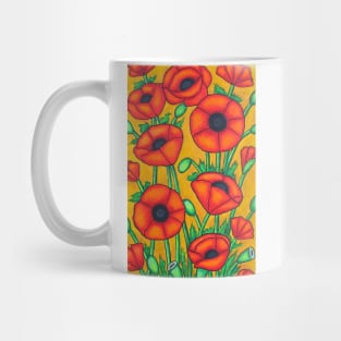 Tuscan Poppies Mug